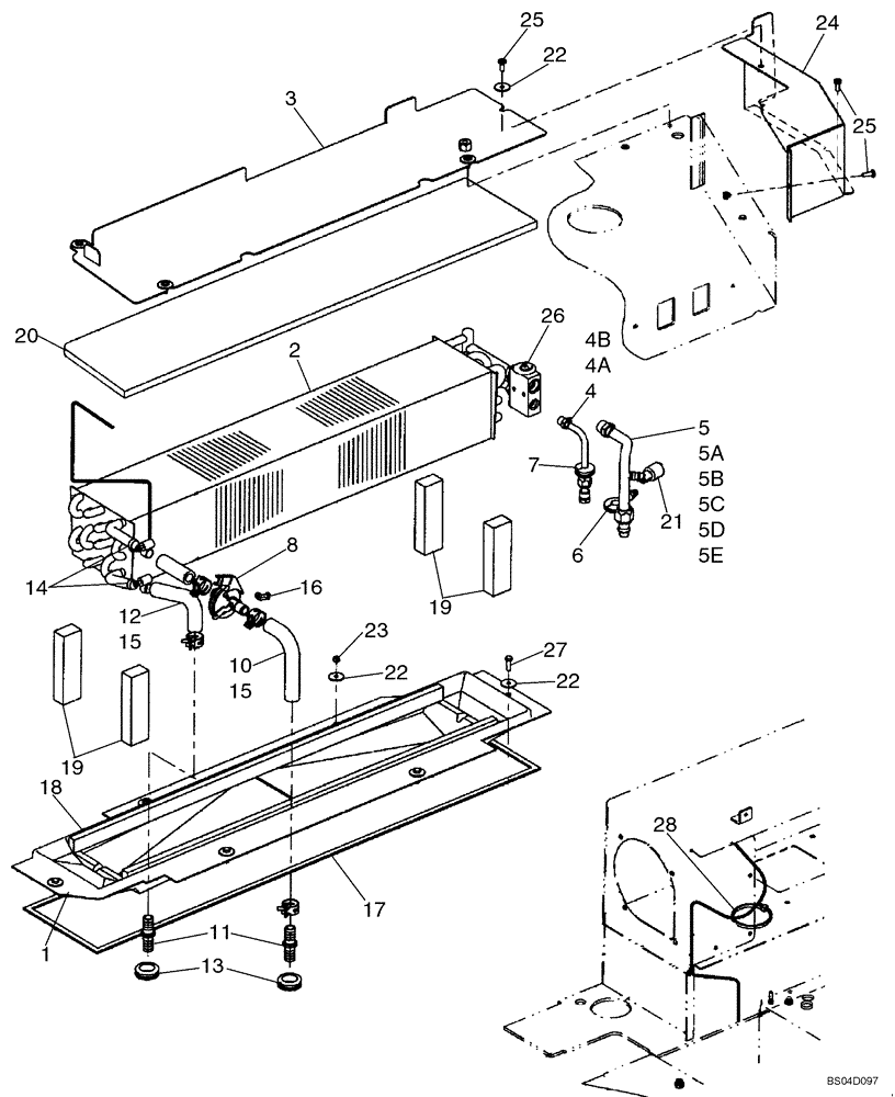 Схема запчастей Case 621D - (09-53) - AIR CONDITIONING (09) - CHASSIS