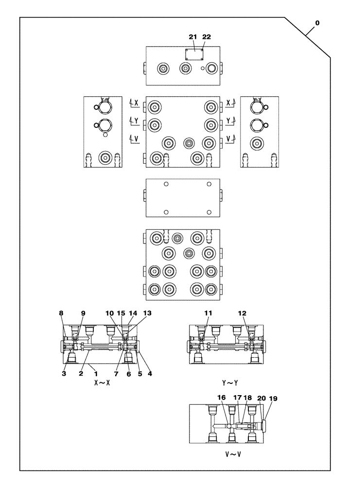 Схема запчастей Case CX250C - (08-069[00]) - VALVE SHUT-OFF - OPTIONAL (08) - HYDRAULICS