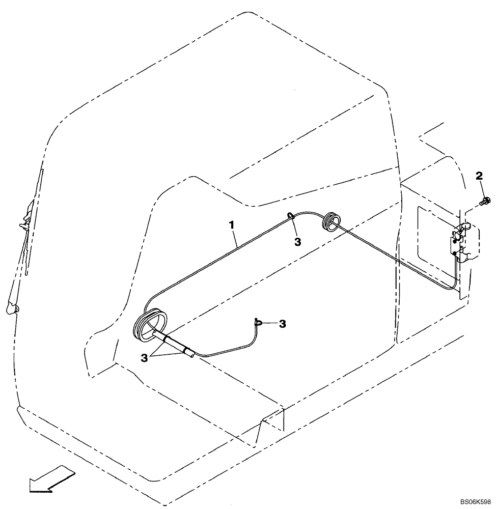 Схема запчастей Case CX210BNLC - (04-16) - WINDSHIELD WASHER (04) - ELECTRICAL SYSTEMS