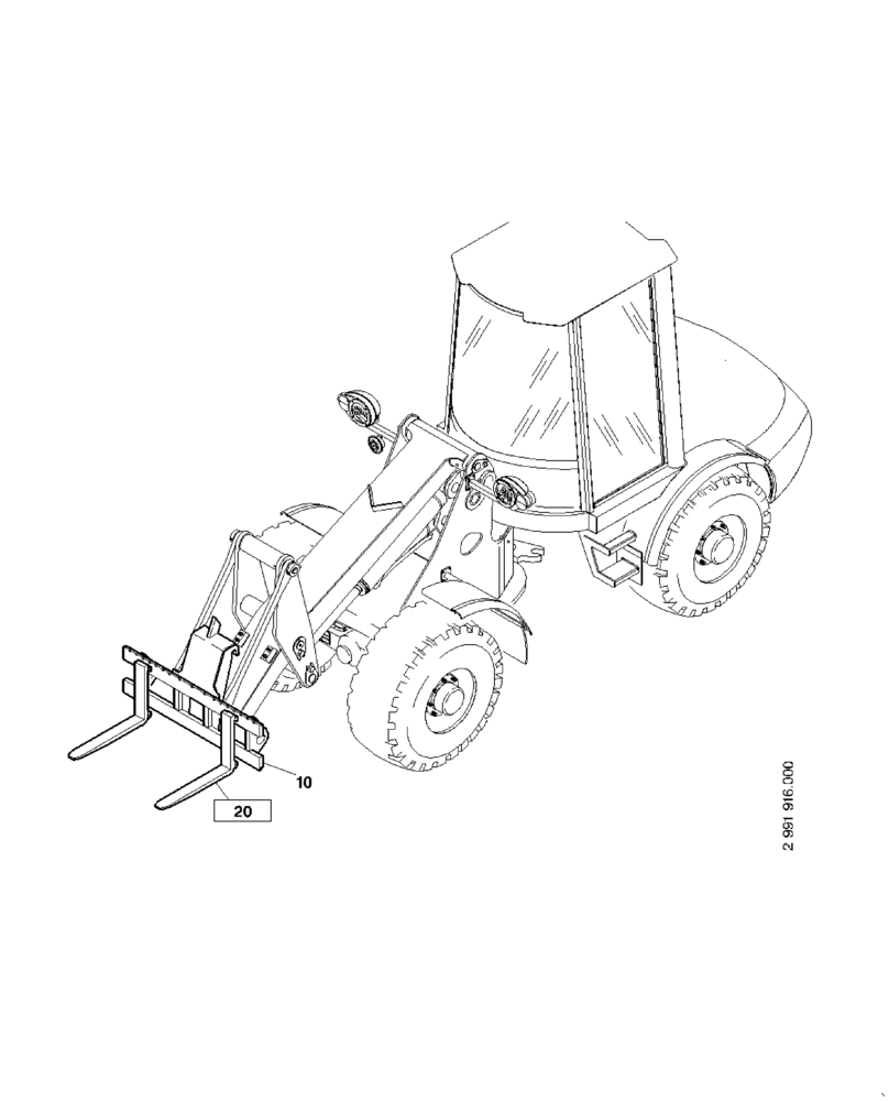 Схема запчастей Case 21E - (70.325[2991681000]) - HINGED FORK 1450 MM (82) - FRONT LOADER & BUCKET