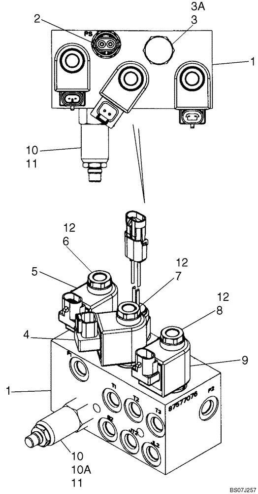 Схема запчастей Case 440CT - (06-09E) - HYDROSTATICS - TWO SPEED, VALVE ASSY - 440CT WITH PILOT CONTROL (06) - POWER TRAIN