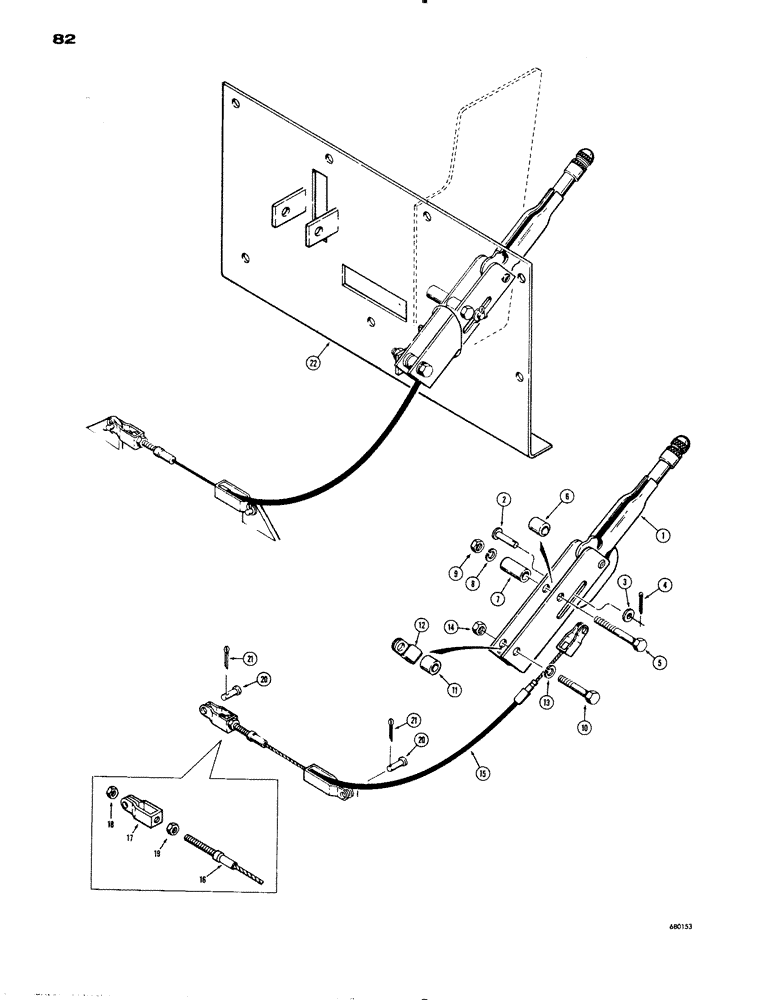 Схема запчастей Case 1150 - (082) - PARKING BRAKE (05) - UPPERSTRUCTURE CHASSIS