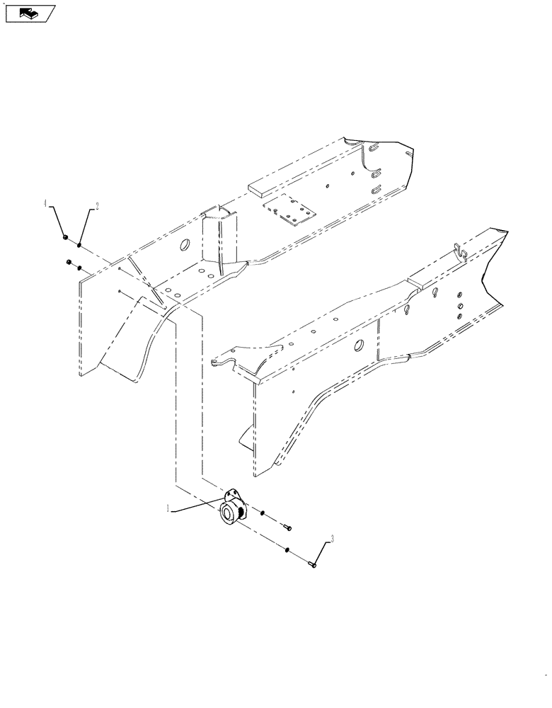 Схема запчастей Case 590SN - (55.408.09) - HORN - ALARM, BACKUP (55) - ELECTRICAL SYSTEMS