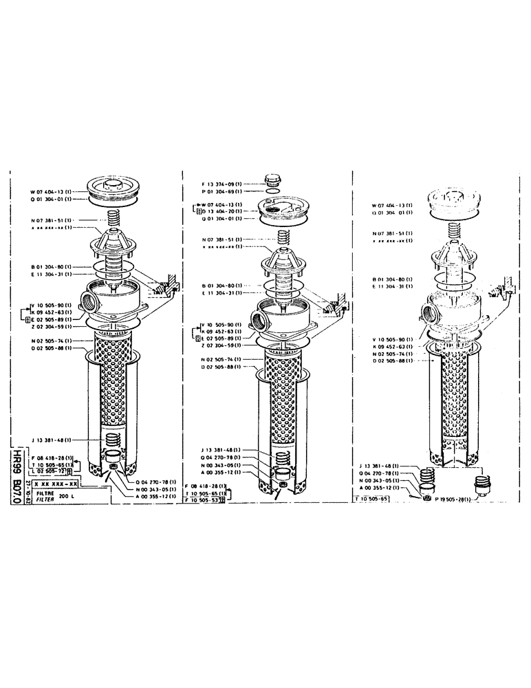 Схема запчастей Case 160CL - (233) - FILTER (07) - HYDRAULIC SYSTEM