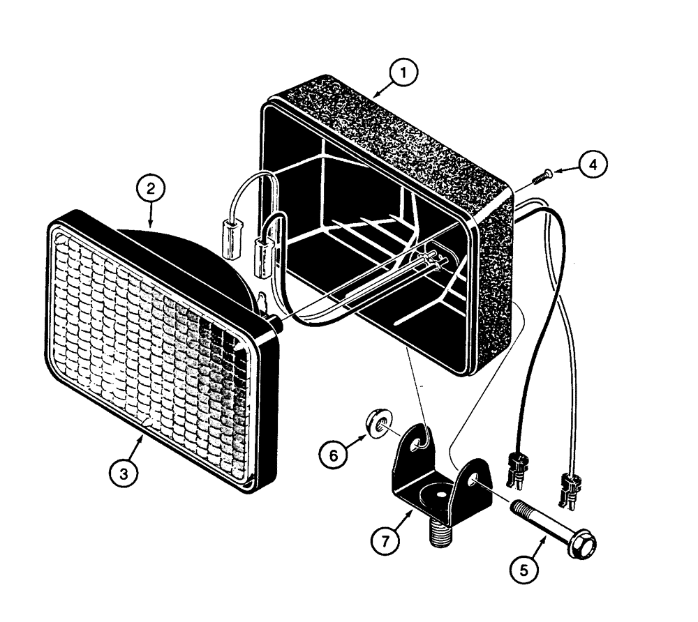 Схема запчастей Case 550H - (4-14) - LAMP ASSY, FRONT AND REAR (04) - ELECTRICAL SYSTEMS