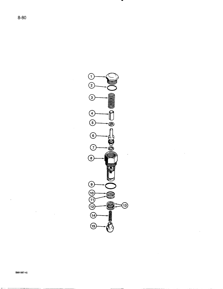 Схема запчастей Case 455C - (8-80) - RELIEF VALVE, CIRCUIT RELIEF VALVE ASSEMBLY (08) - HYDRAULICS