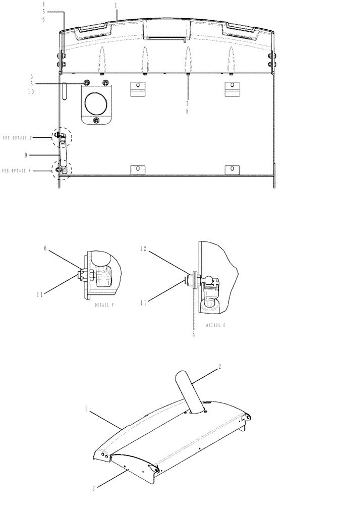 Схема запчастей Case 445 - (09-59) - HOOD (09) - CHASSIS