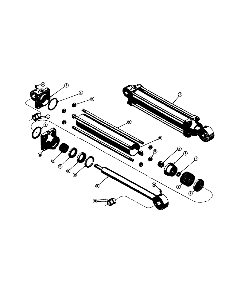 Схема запчастей Case 520 - (180[1]) - BACKHOE HYDRAULIC STABILIZER CYLINDERS (07) - HYDRAULIC SYSTEM