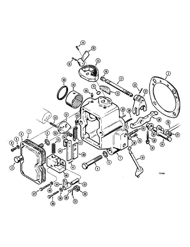 Схема запчастей Case 380CK - (046) - SELECTAMATIC CONTROL MECHANISM 