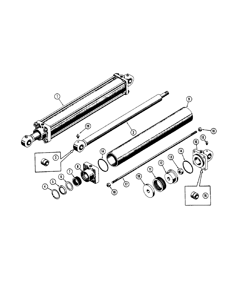 Схема запчастей Case 600 - (290) - HYDRAULIC CYLINDER ASSEMBLY (07) - HYDRAULIC SYSTEM