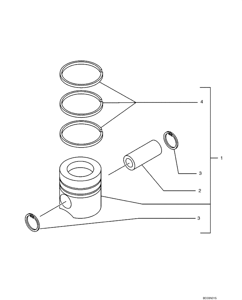 Схема запчастей Case 721E - (02-37) - PISTONS (02) - ENGINE