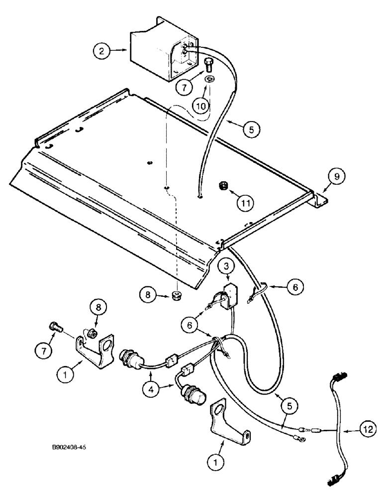 Схема запчастей Case 1825 - (4-28) - BACKUP ALARM (04) - ELECTRICAL SYSTEMS