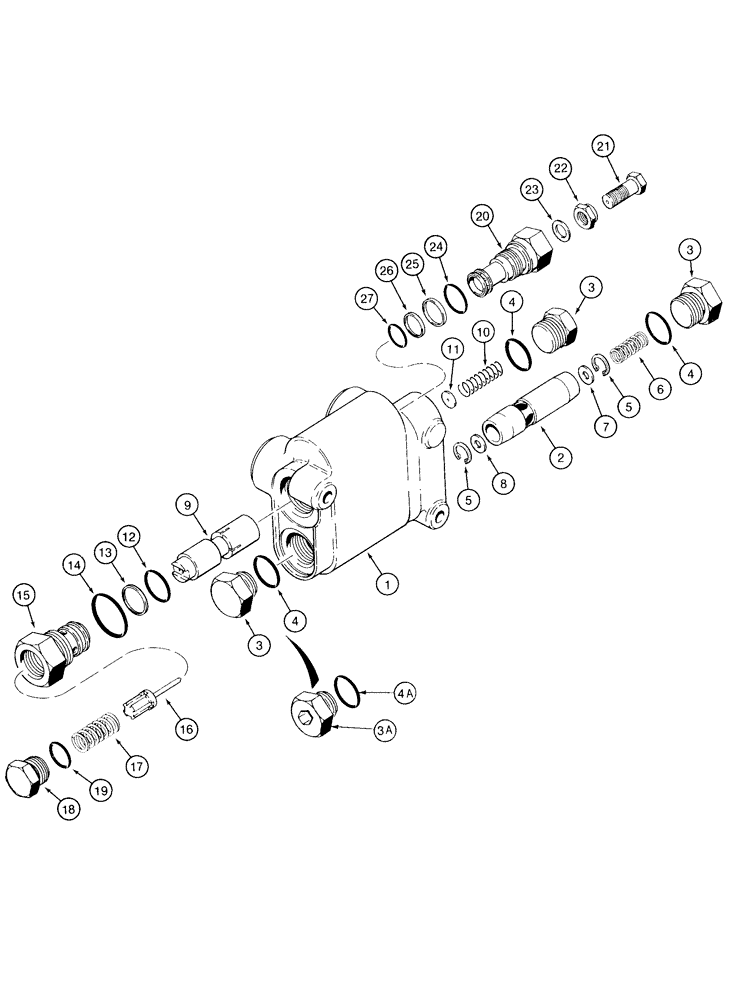 Схема запчастей Case 1835C - (8-24) - SELF-LEVELING VALVE (08) - HYDRAULICS