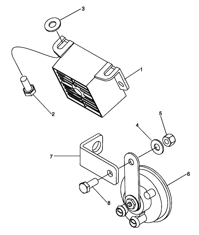 Схема запчастей Case 650L - (55.408.01) - ALARM, BACKUP - HORN (55) - ELECTRICAL SYSTEMS