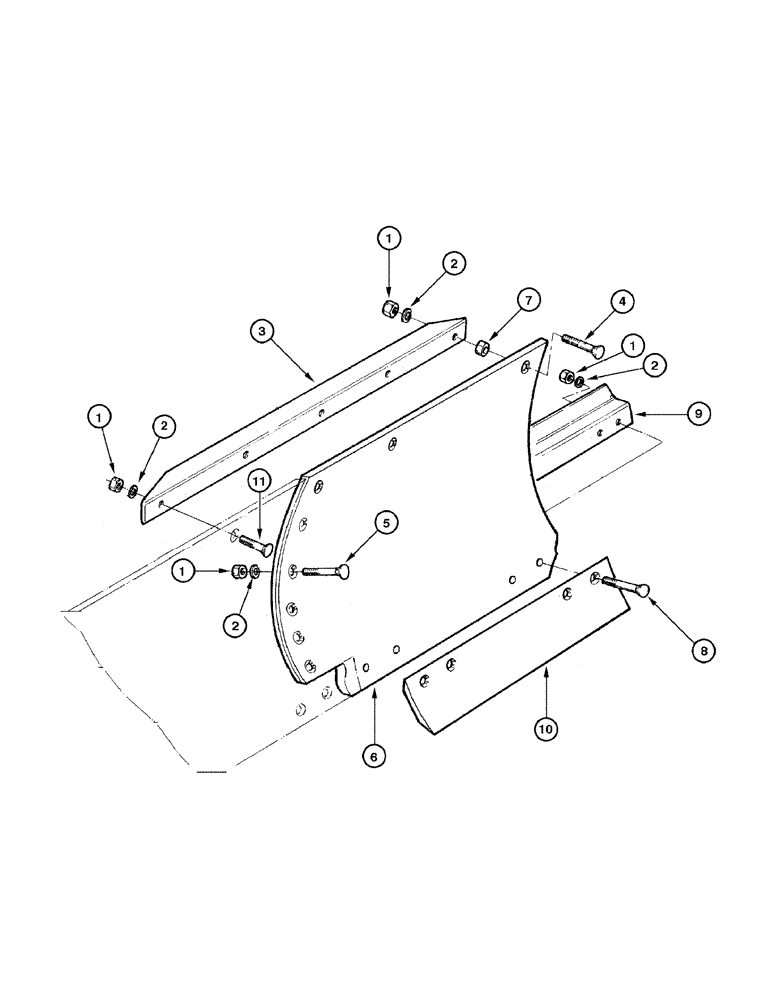 Схема запчастей Case 865 VHP - (09-024[01]) - BLADE - EXTENSION RH - ASSEMBLY (OPTIONAL) (09) - CHASSIS