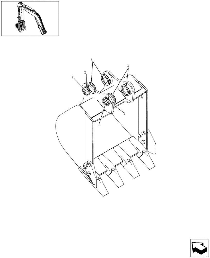 Схема запчастей Case CX31B - (670-01[1]) - BUCKET INSTALLATION (84) - BOOMS, DIPPERS & BUCKETS