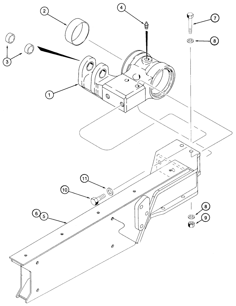 Схема запчастей Case 90XT - (09-67) - TRENCHER BOOM MOUNTING NORTH AMERICA (09) - CHASSIS