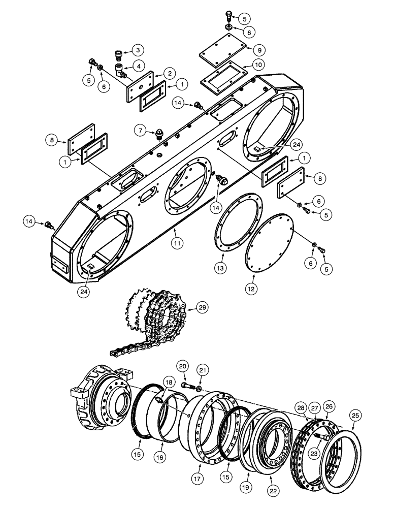 Схема запчастей Case 885 - (06-66[01]) - REAR AXLE GRAZIANO - TANDEM (06) - POWER TRAIN