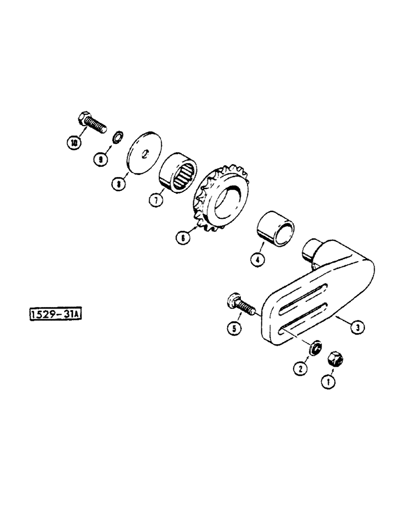 Схема запчастей Case 1529 - (112) - NO. 40 CHAIN BRACKET (14) - MAIN GEARBOX & DRIVE