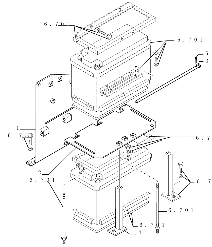 Схема запчастей Case 1850K LGP - (5.645[03]) - ROPS SUPPORT (10) - HOODS/CAB