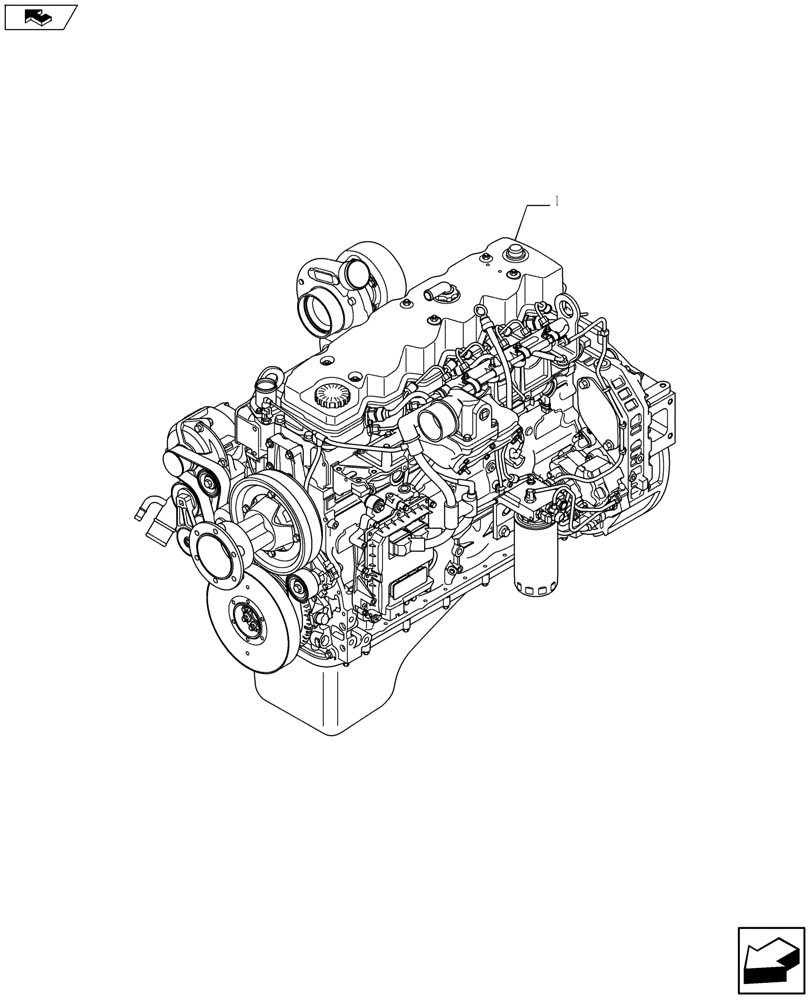 Схема запчастей Case F4HFE613P A004 - (10.001.01) - ENGINE ASSY (5801366313) (10) - ENGINE