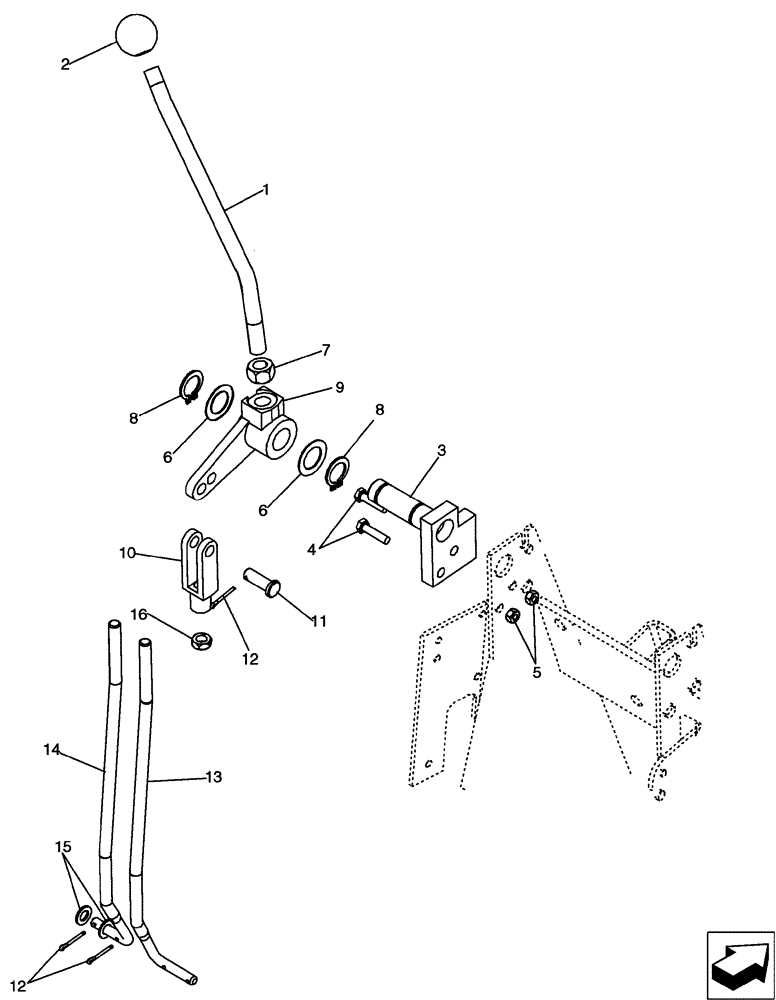 Схема запчастей Case 580SM - (35.726.32) - CONTROLS - BACKHOE AUXILIARY HYDRAULICS, WITHOUT PILOT CONTROLS (35) - HYDRAULIC SYSTEMS