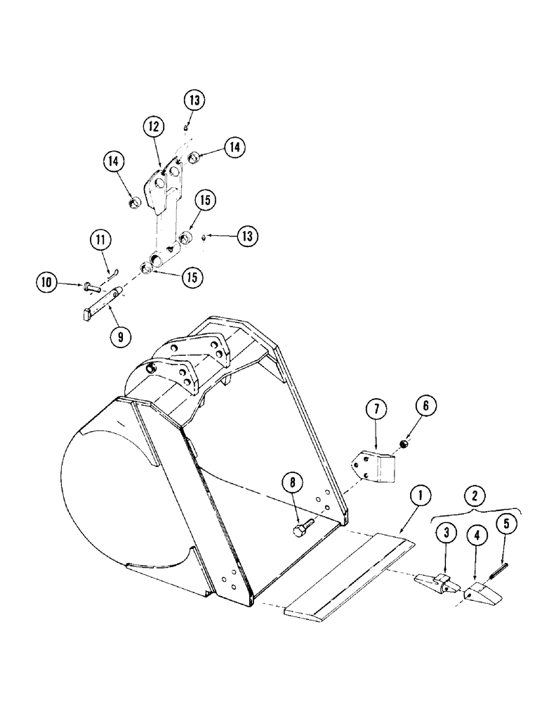 Схема запчастей Case 980 - (214) - BACKHOE BUCKETS, SEVERE DUTY (19) - BUCKETS