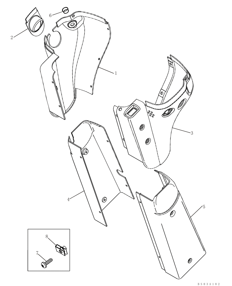 Схема запчастей Case 521D - (09-37) - PEDESTAL - COVERS (09) - CHASSIS