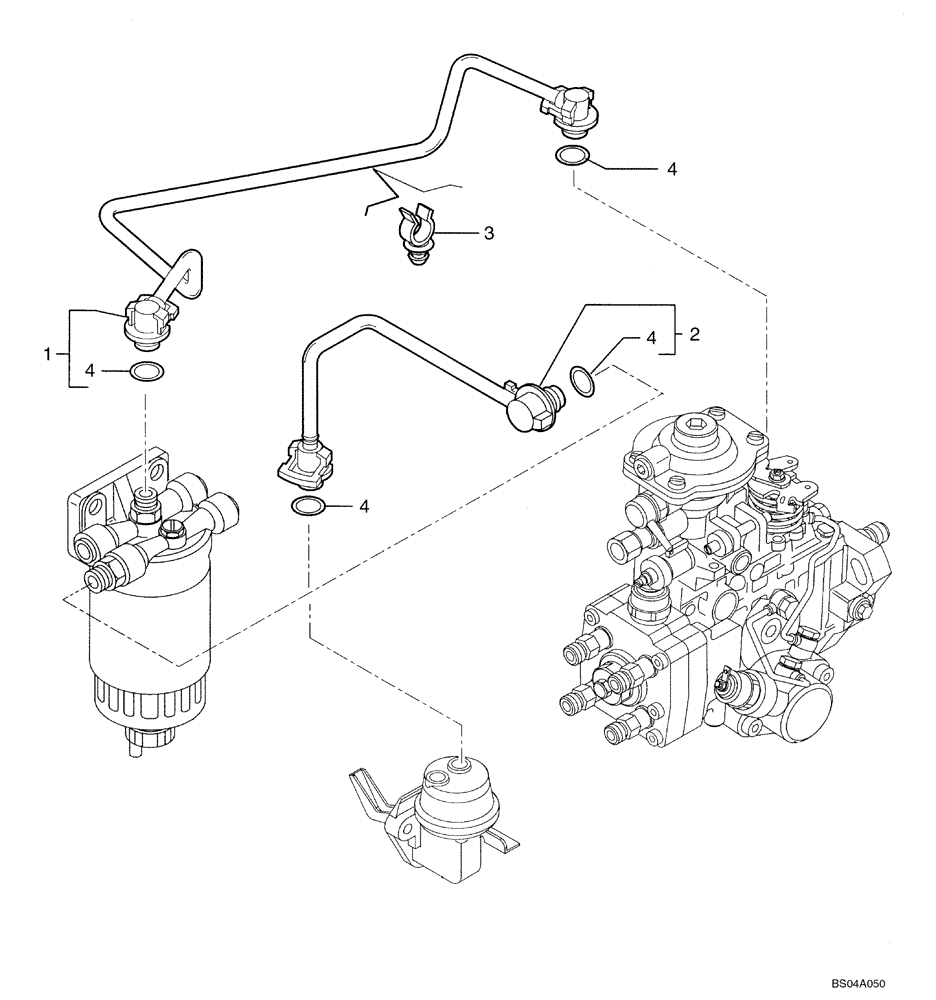 Схема запчастей Case 580SM - (03-10) - FUEL INJECTION SYSTEM (03) - FUEL SYSTEM