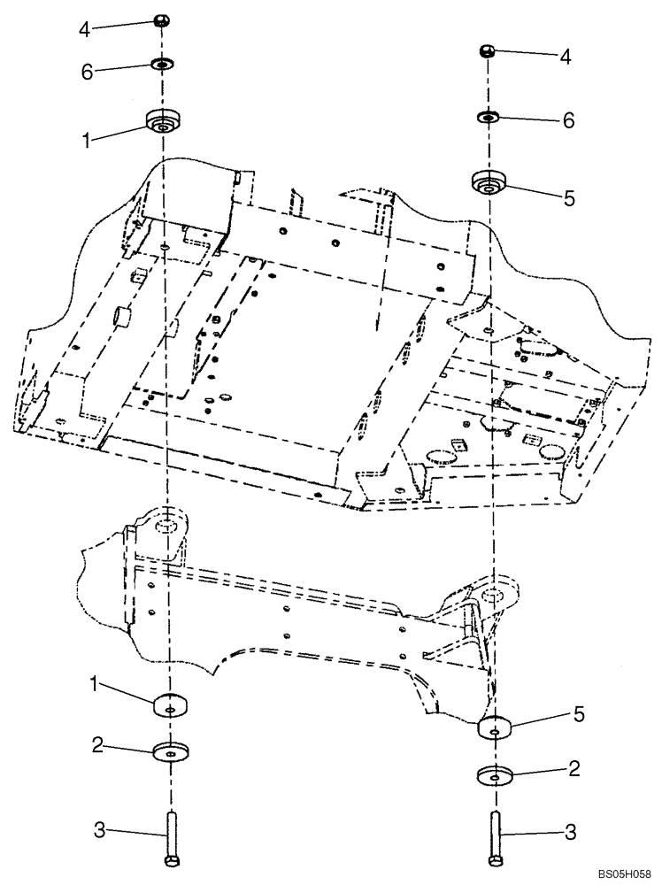 Схема запчастей Case 821E - (09-46) - CAB/CANOPY - MOUNTING (09) - CHASSIS