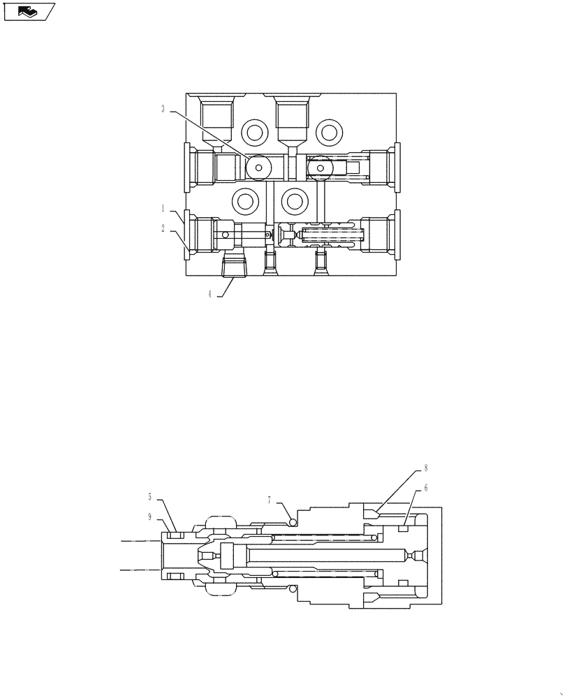 Схема запчастей Case CX55BMSR - (01-017[03]) - SWING MOTOR RELIEF VALVE (35) - HYDRAULIC SYSTEMS