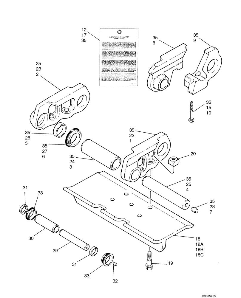 Схема запчастей Case 750L - (05-10) - TRACK CHAIN, CASE LUBRICATED (11) - TRACKS/STEERING