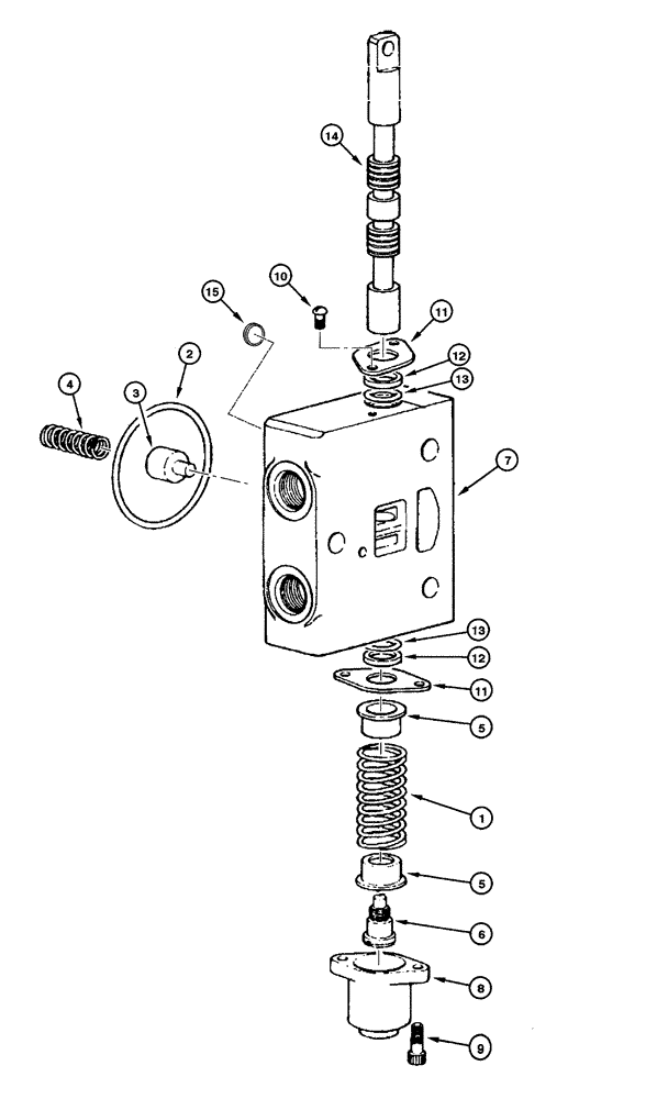 Схема запчастей Case 845 - (08.46[00]) - DISTRIBUTOR - BLADE SIDE SHIFT VALVE (08) - HYDRAULICS