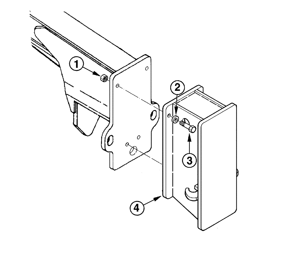 Схема запчастей Case 845 - (09.45[00]) - PUSH PLATE (OPTIONAL) (09) - CHASSIS