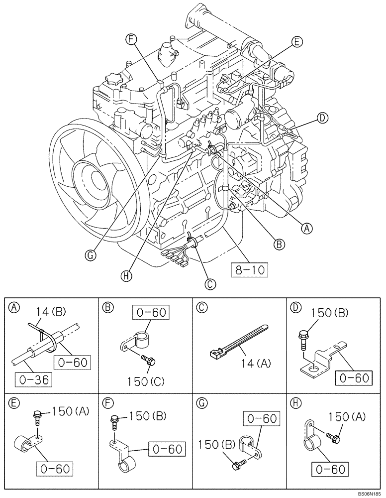 Схема запчастей Case CX225SR - (04-04) - BRACKET (04) - ELECTRICAL SYSTEMS