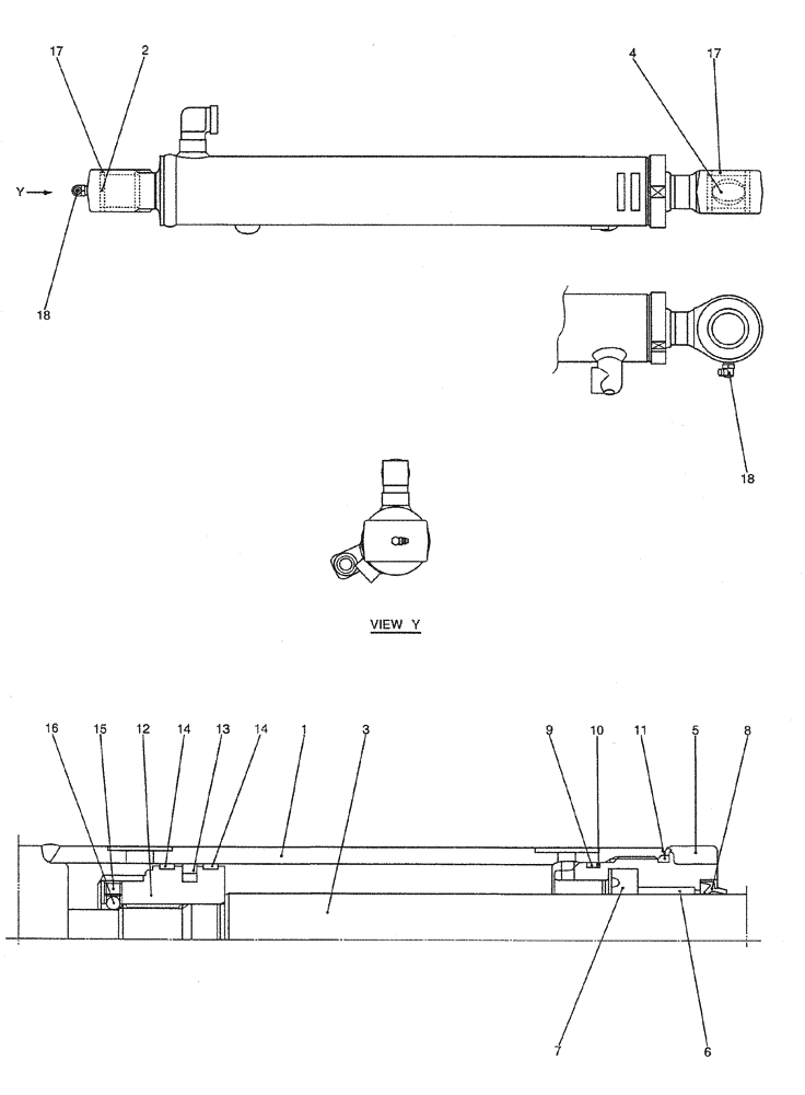 Схема запчастей Case CX27B PV13 - (07-033) - CYLINDER ASSY, BUCKET ELECTRICAL AND HYDRAULIC COMPONENTS