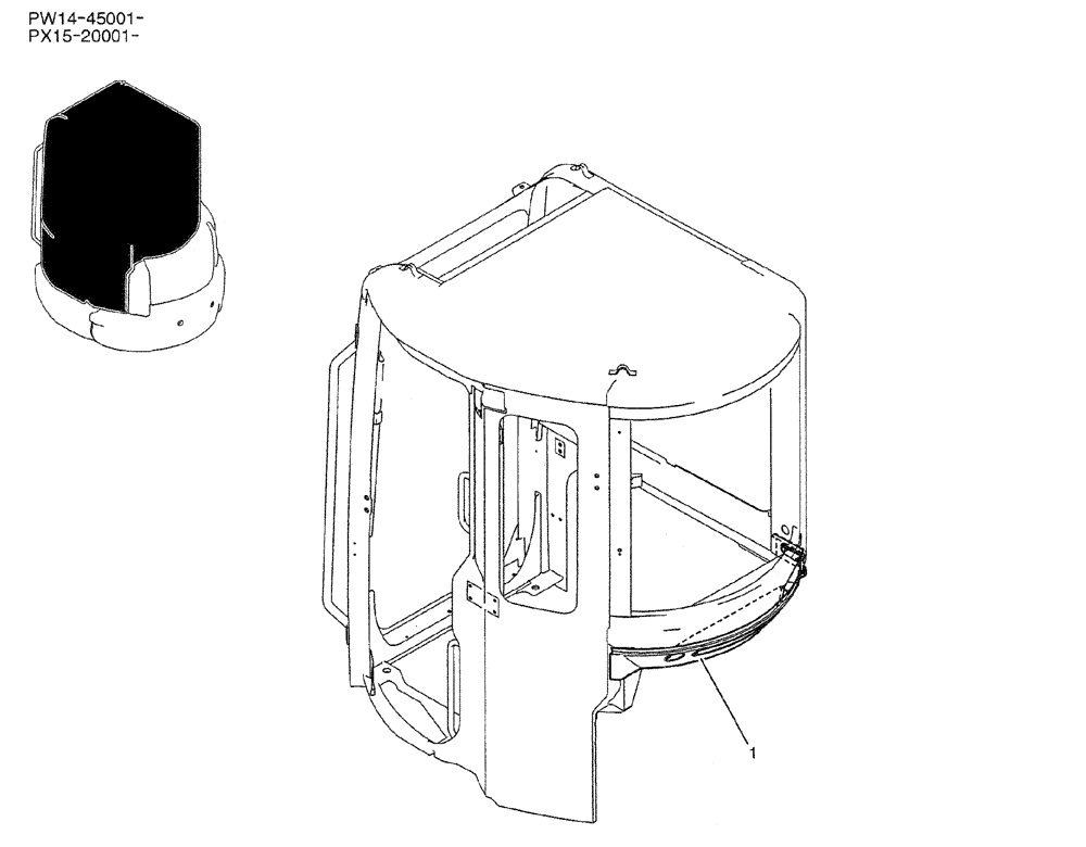 Схема запчастей Case CX31B - (05-013) - CAB INSTAL (COOLER) (90) - PLATFORM, CAB, BODYWORK AND DECALS