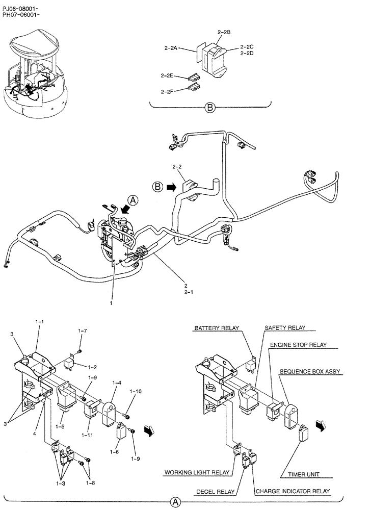 Схема запчастей Case CX50B - (01-085) - RELAY ASSY (PH24E00034F1) (05) - SUPERSTRUCTURE