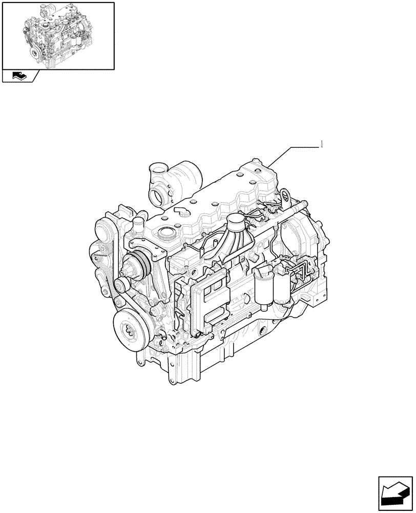 Схема запчастей Case F4DFE613B A004 - (10.001.01) - ENGINE (10) - ENGINE