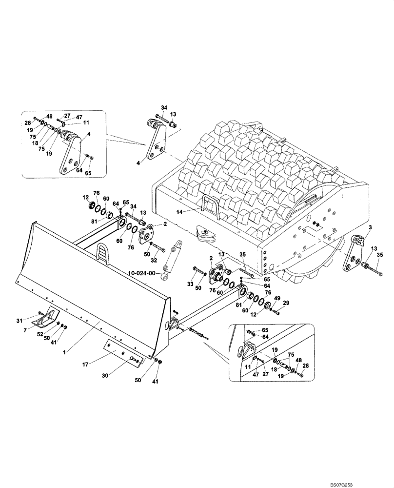 Схема запчастей Case SV210 - (12-027-00[01]) - DOZER BLADE (GROUP 551) (ND109307) (09) - CHASSIS/ATTACHMENTS