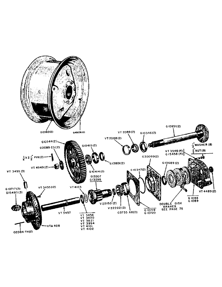 Схема запчастей Case 320 - (072) - DIFFERENTIAL AND FINAL DRIVE (06) - POWER TRAIN