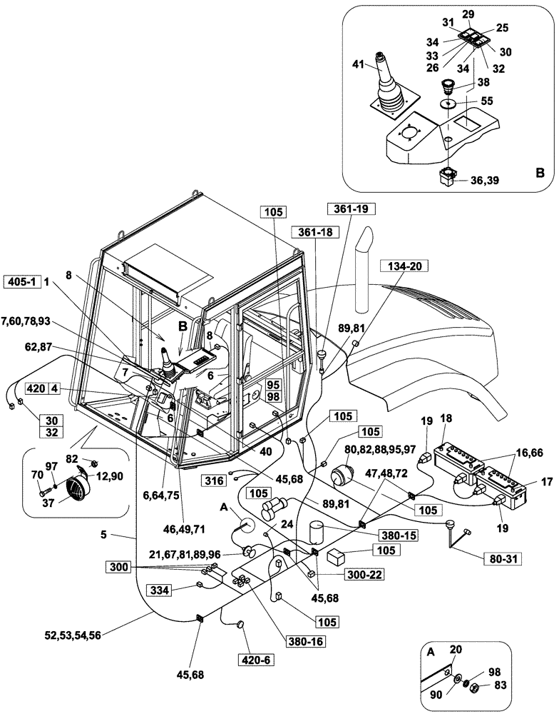 Схема запчастей Case SV210 - (04-001-00[02]) - ELECTRICAL CIRCUIT (04) - ELECTRICAL SYSTEMS