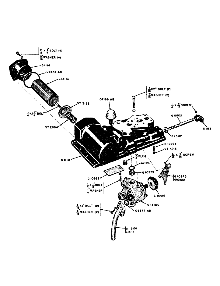 Схема запчастей Case 320 - (092) - HYDRAULIC PUMP AND ADAPTER (08) - HYDRAULICS