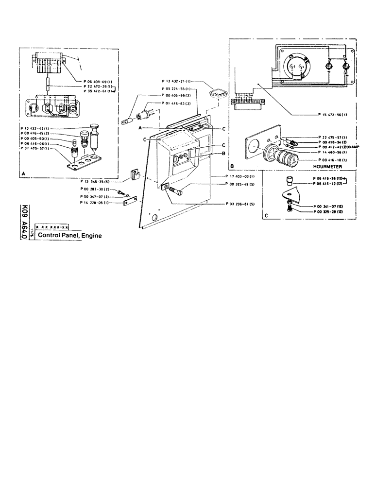 Схема запчастей Case 220CKS - (76) - CONTROL PANEL ENGINE (06) - ELECTRICAL SYSTEMS