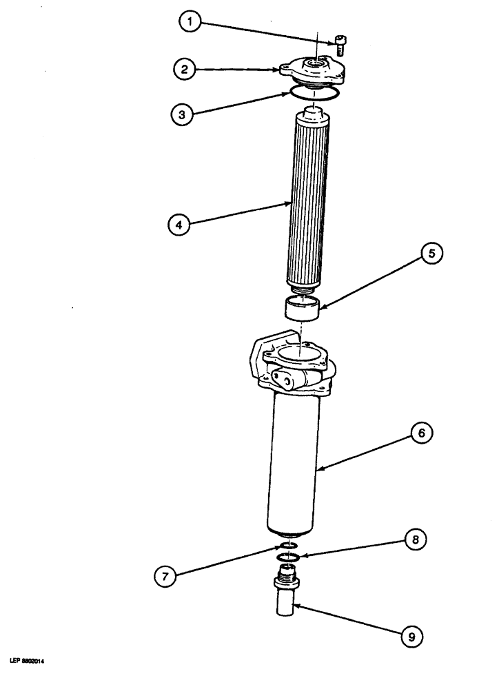 Схема запчастей Case 688 - (8-010) - HYDRAULIC RETURN OIL FILTER, P.I.N. 74128 TO 74485, 11501 TO XXXXX (08) - HYDRAULICS