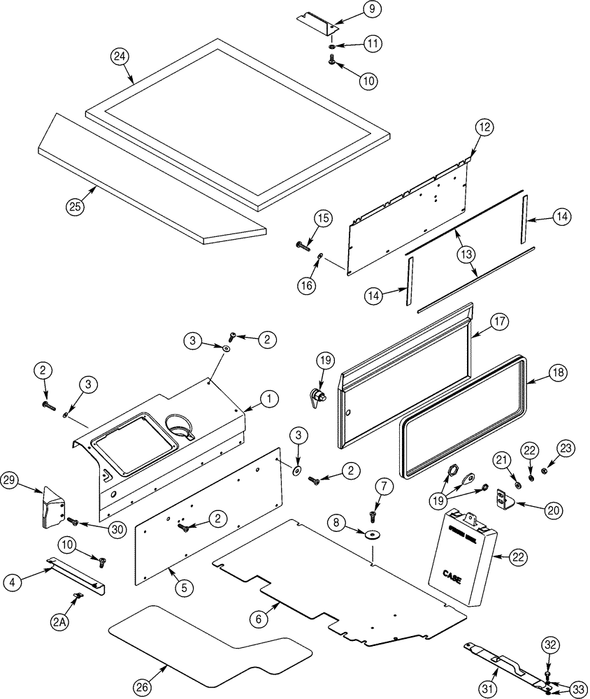 Схема запчастей Case 521D - (09-53) - CANOPY, ROPS - COVERS (09) - CHASSIS