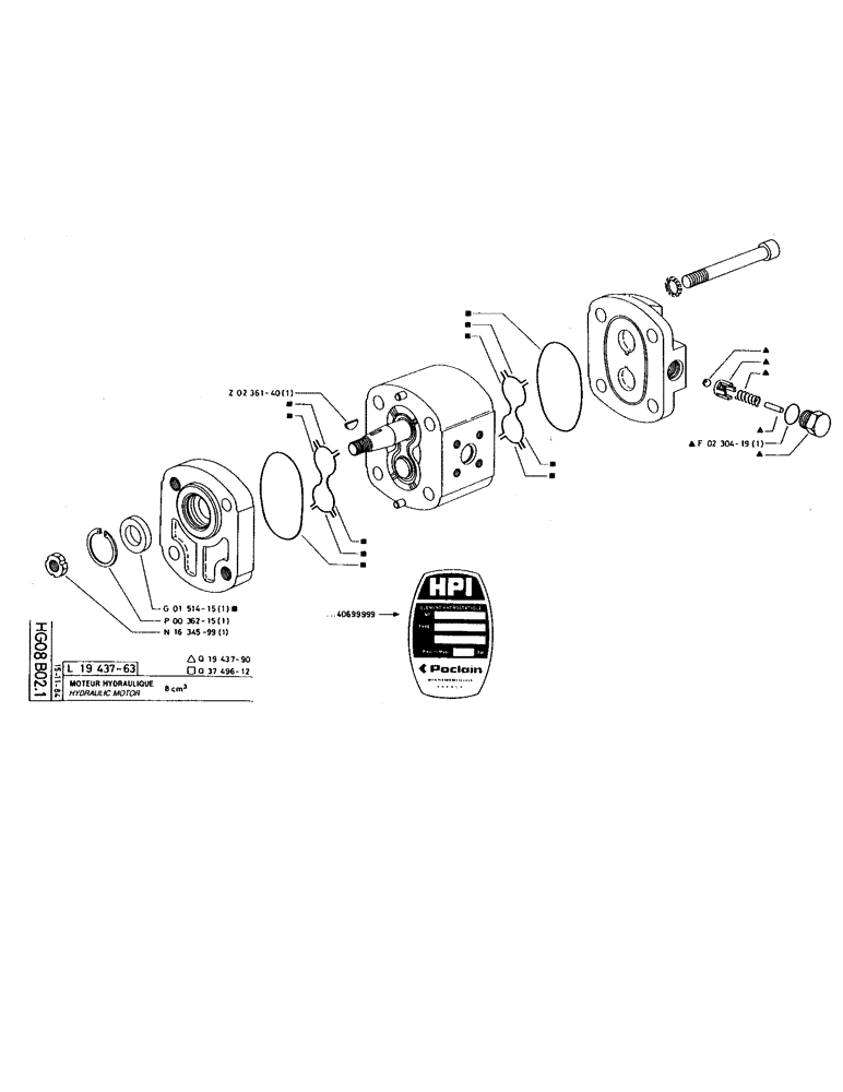 Схема запчастей Case 220 - (149) - HYDRAULIC MOTOR (07) - HYDRAULIC SYSTEM