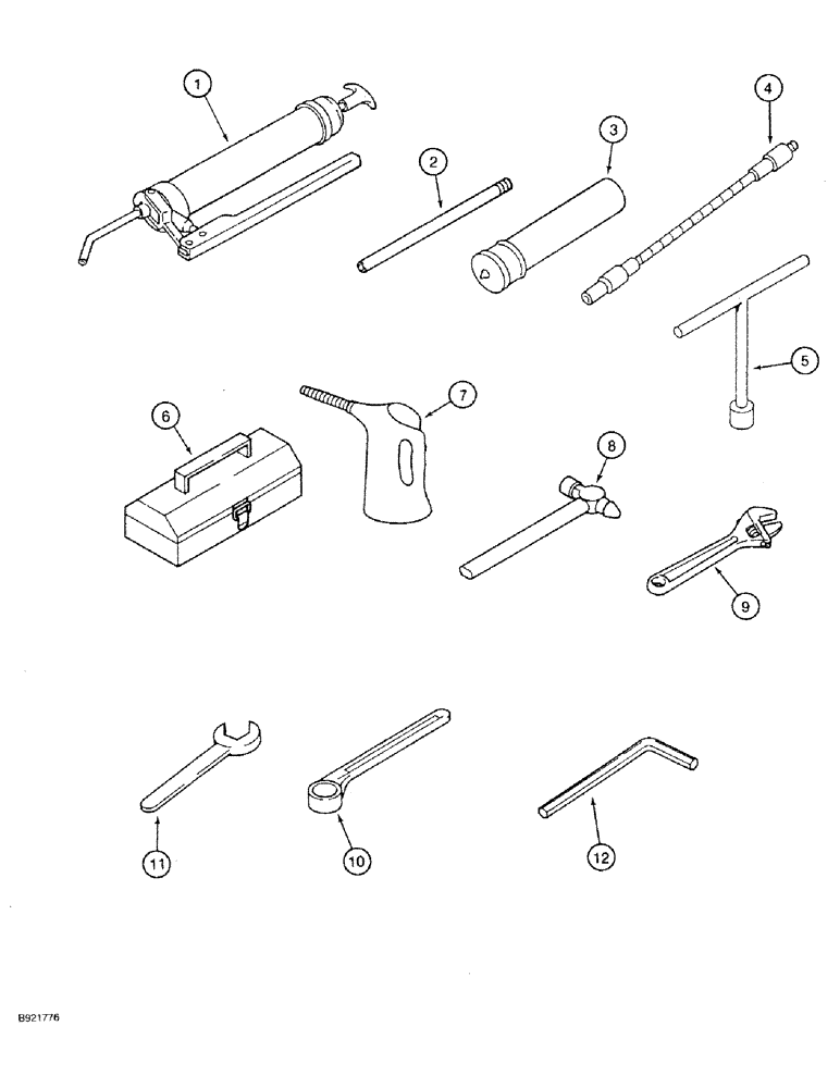 Схема запчастей Case 9030 - (9-90) - TOOLS (09) - CHASSIS