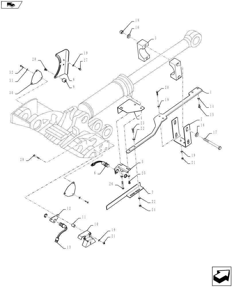 Схема запчастей Case 1021F - (55.746.02) - CONTROL INSTALLATION - RTD, HGT, AND RTT, TORQUE CONV XR/LR (55) - ELECTRICAL SYSTEMS