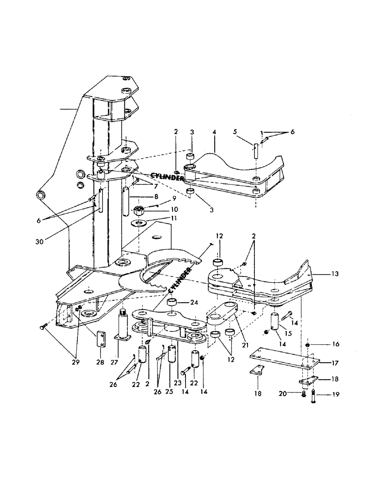 Схема запчастей Case 40EC - (J07) - 18" FELLER/BUNCHER FRAME AND ATTACHING PARTS (18) - ATTACHMENT ACCESSORIES